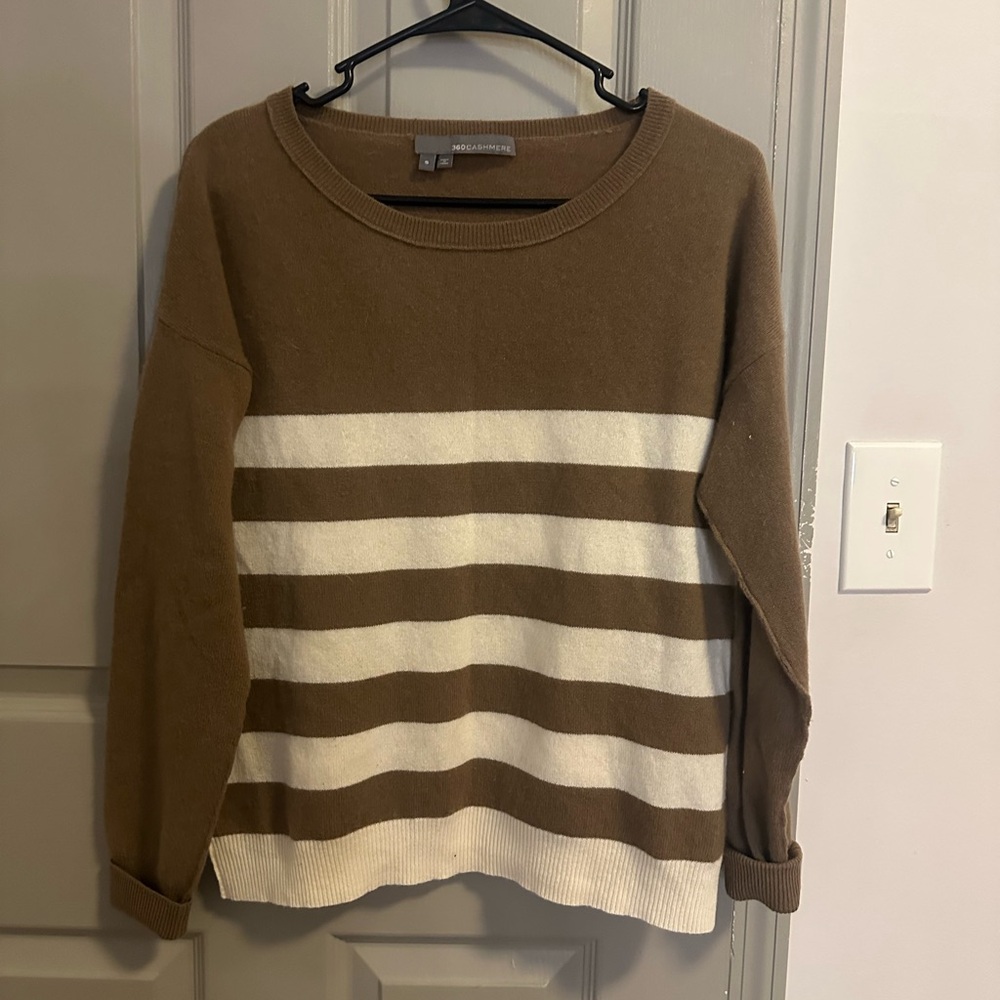 100% Cashmere Striped Sweater